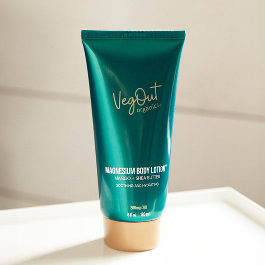 This Magnesium Body Lotion will calm and nourish your skin while you sleep.