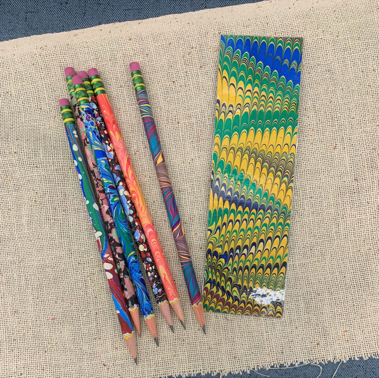 Document your dreams in vivid detail with our artisan-crafted Marbled Pencils. You'll get 6 in this set, because they are too pretty to just have one.