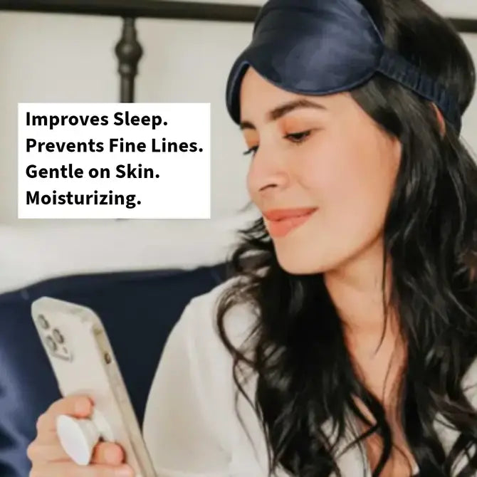 Experience the epitome of nighttime luxury with the Blissful Sleep Mulberry Silk Eye Sleep Mask.s